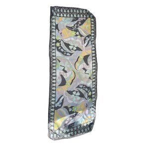 Vintage Floral Rectangle Sheer Scarf Lightweight Polyamide Boho Neck Wrap Yellow